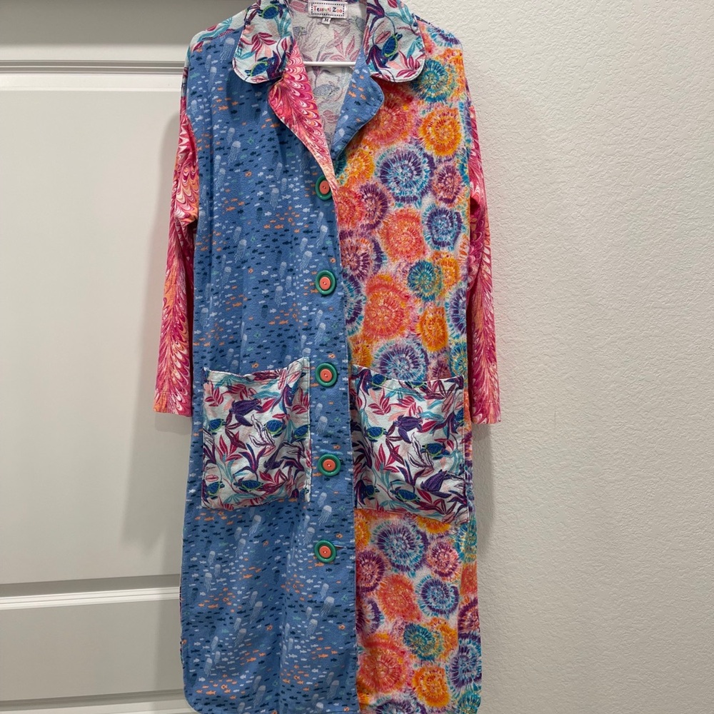 Tessuti Zoo Multi-color Patchwork Fun & Funky Loungewear / Robe